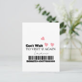 刑務所 長距離 かわいい ハートの訪問 ポストカード (スタンド正面)