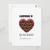 刑務所 長距離 かわいい ハート ラブ ポストカード (正面/裏面)