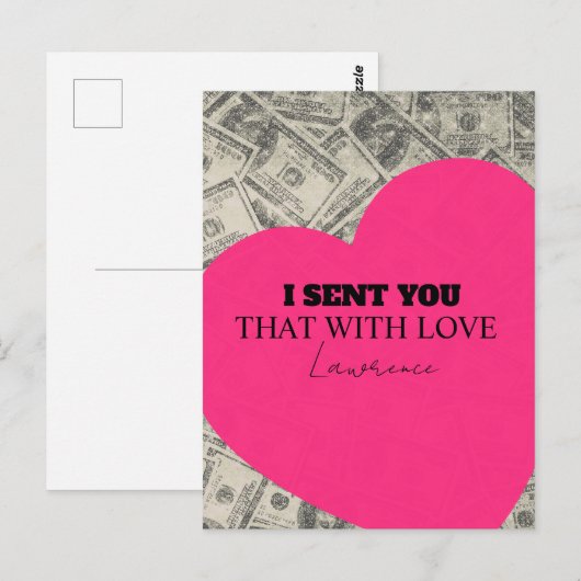 刑務所 長距離 かわいい 通信販売 心 ポストカード (正面/裏面)