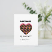 刑務所 長距離 キュート ハート ラブ ポストカード (スタンド正面)