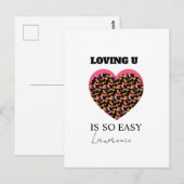 刑務所 長距離 キュート ハート ラブ ポストカード (正面/裏面)