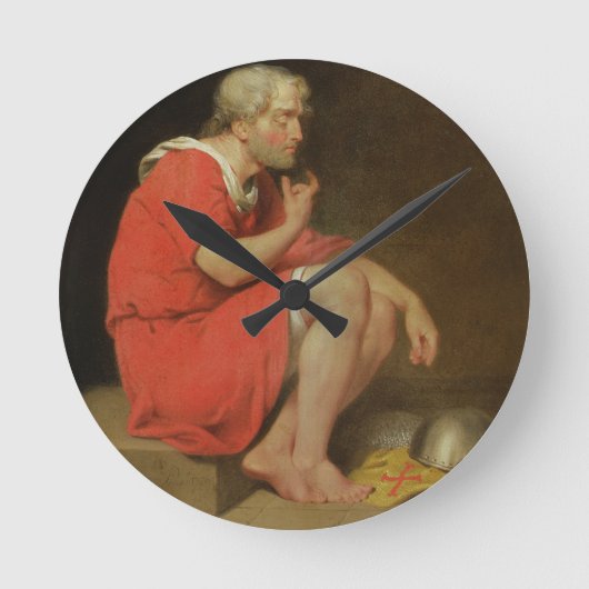 刑務所、1のノルマンディーのロバート(c.1054-1134)公爵 ラウンド壁時計 (正面)