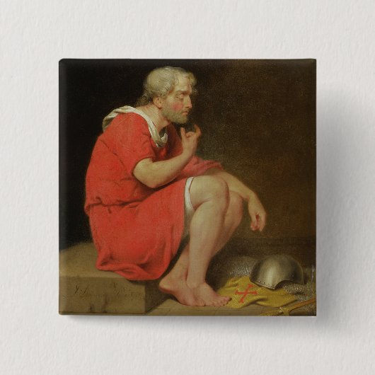 刑務所、1のノルマンディーのロバート(c.1054-1134)公爵 缶バッジ (正面)