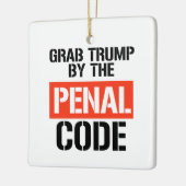 刑法でトランプをつかむ セラミックオーナメント (左)