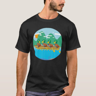 列おもしろい船に乗る |クールアクリングローイングB Tシャツ