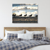 列に並ぶアヒル キャンバスプリント (インサイチュ (寝室))