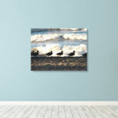 列に並ぶアヒル キャンバスプリント (インサイチュ (ウッドフロア))