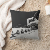 列に並ぶアヒル クッション (ブランケット)