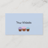 列に並んだカップケーキ 名刺 (裏面)