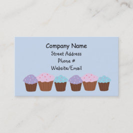 列に並んだカップケーキ 名刺