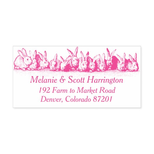 列に並んだ自己インクで差出人住所スタンプ セルフインキングスタンプ (デザイン)