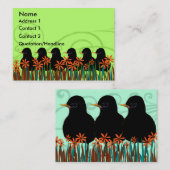 列に黒いロビンスカスタマイズ-  名刺 (正面/裏面)