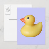 列のアヒル ポストカード (正面/裏面)