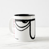 列のチャックのマグを出て下さい ツートーンマグカップ (正面左)