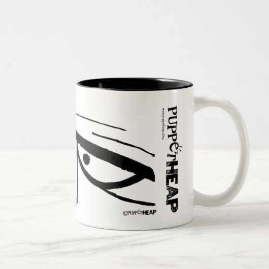 列のラーフのマグを出て下さい ツートーンマグカップ (右)