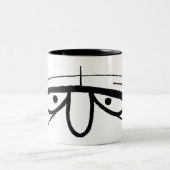 列のラーフのマグを出て下さい ツートーンマグカップ (中央)