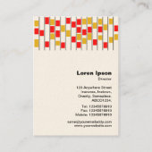 列の団体や組織(クリームカード) 名刺 (裏面)