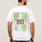 列の地図のワイシャツを出て下さい Tシャツ (裏面)