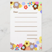 列の空白のキッズノート紙 便箋 (正面)