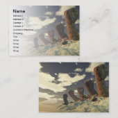 列のoの握りこぶし 名刺 (正面/裏面)