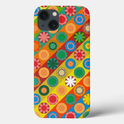 列をなすフラワーパワー Case-Mate iPhoneケース (裏面)