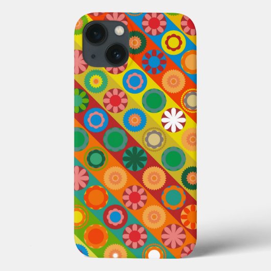 列をなすフラワーパワー Case-Mate iPhoneケース (裏面)