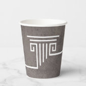 列エレガント茶色 紙コップ (裏面)