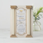 列モダン付き卒業招待状クラシカル 招待状 (スタンド正面)