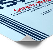 列ユニバーサル従業員記念日の証明書 ポスター (角)