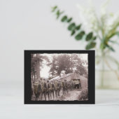 列中の軍人が郵便に出る ポストカード (スタンド正面)