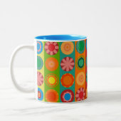 列咲きの花 ツートーンマグカップ (左)