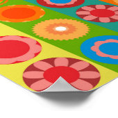 列咲きの花 ポスター (角)