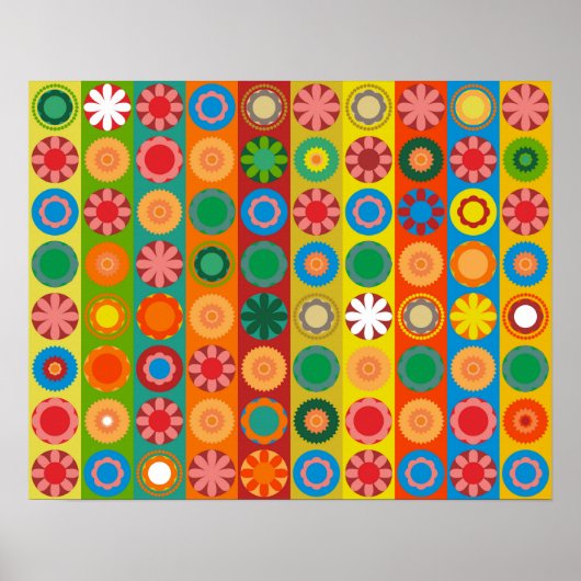 列咲きの花 ポスター (正面)