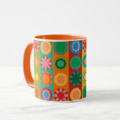 列咲きの花 マグカップ (正面左)