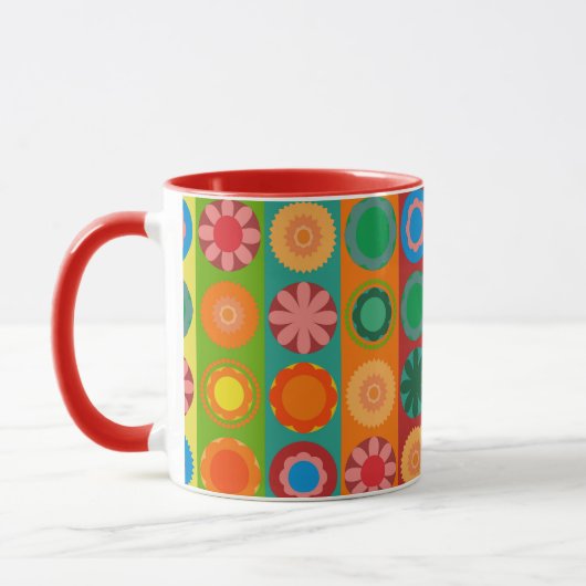 列咲きの花 マグカップ (左)