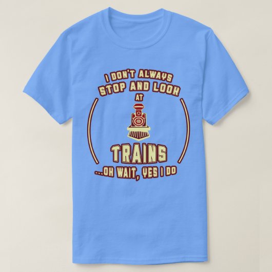 列車おもしろい車車線見ギフト10 Tシャツ (デザイン正面)