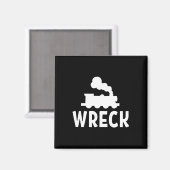 列車おもしろい難破船。皮肉なジョークTee マグネット (正面/裏面)