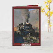 列車およびトラック-貨物列車 カード (黄色い花)