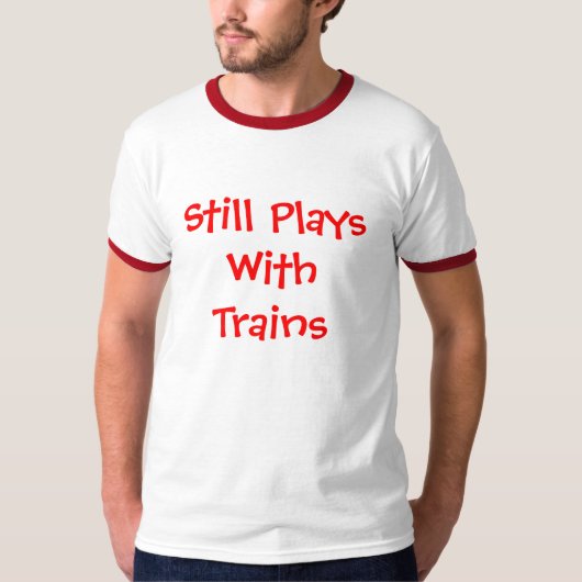 列車が付いているまだ演劇 Tシャツ (正面)