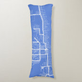 列車が付いているシカゴの地下鉄の地図はヴィンテージをストップ ボディピロー (正面縦)