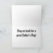 列車が付いている父の日カード カード (内部)