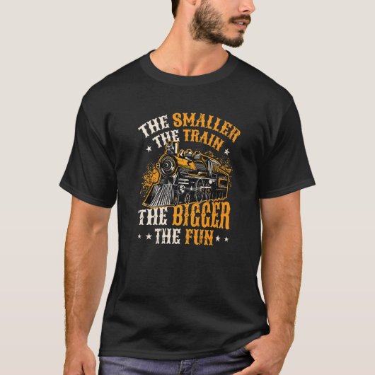 列車が小さいほど大きなおもしろいモデルRai Tシャツ (正面)