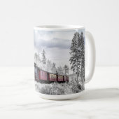 列車が軌道に乗ったクリスマスシーン コーヒーマグカップ (正面右)