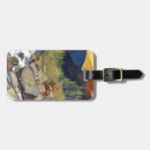 列車での国立公園旅行 ラゲッジタグ (正面横)