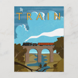列車で ポストカード