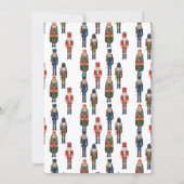 列車とクリスマスのナッツクラッカーの誕生日 招待状 (裏面)