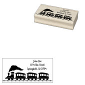 列車とパーソナライズされたの住所を記入しカスタムて ラバースタンプ (押印)