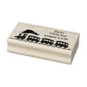 列車とパーソナライズされたの住所を記入しカスタムて ラバースタンプ (スタンプ)