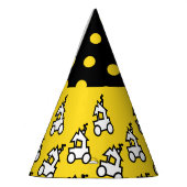 列車と水玉模様誕生日パーティーハット パーティーハット (左)