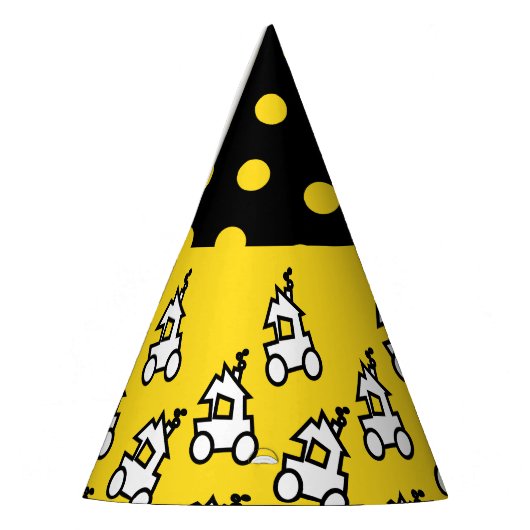 列車と水玉模様誕生日パーティーハット パーティーハット (左)